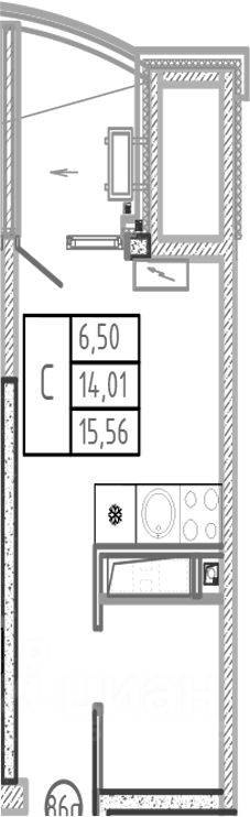 Студия · 24,4 м²